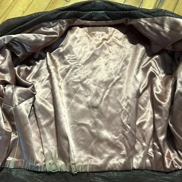 Vintage leather crocodile embossed bomber jacket with belt buttery soft - Picture 3 of 5